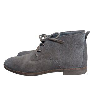 Sperry Shoes Tan Lace up Leather Ankle Booties Low Heel with Back Pull Tab Comfy
